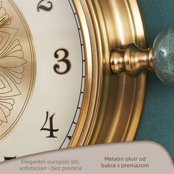 TD505 zidni sat s sweep-second mehanizmom, baterijsko napajanje