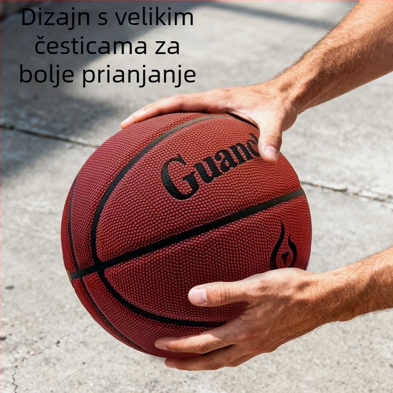 Guan Sheng No. 7 mikrofibarna košarkaška lopta za trening, upija vlagu, debela, otporna na habanje, protuklizna, za odrasle, mlade i djecu