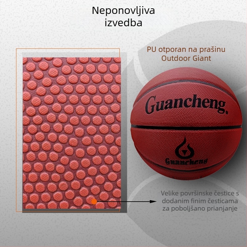 Guan Sheng No. 7 mikrofibarna košarkaška lopta za trening, upija vlagu, debela, otporna na habanje, protuklizna, za odrasle, mlade i djecu