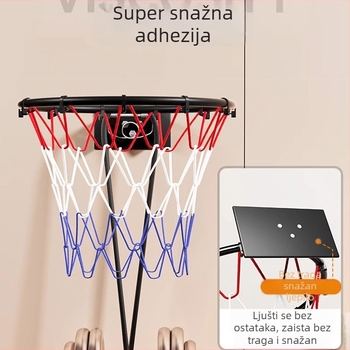 Unutarnji koš za košarku, zidni, bez bušenja, tih, sklopiv