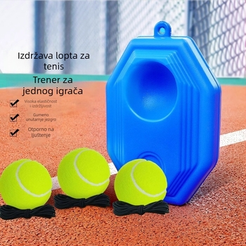 Boca tenis trener za odskok s elastičnom užetu, nosivi, sintetička vlakna, izdržljiv, za početnike, mogućnost tiskanja logotipa, za badminton i tenis