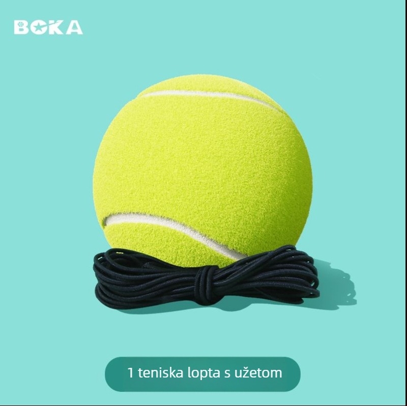 Boca tenis trener za odskok s elastičnom užetu, nosivi, sintetička vlakna, izdržljiv, za početnike, mogućnost tiskanja logotipa, za badminton i tenis