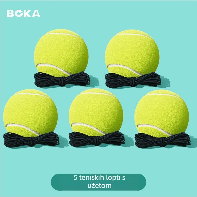 Boca tenis trener za odskok s elastičnom užetu, nosivi, sintetička vlakna, izdržljiv, za početnike, mogućnost tiskanja logotipa, za badminton i tenis