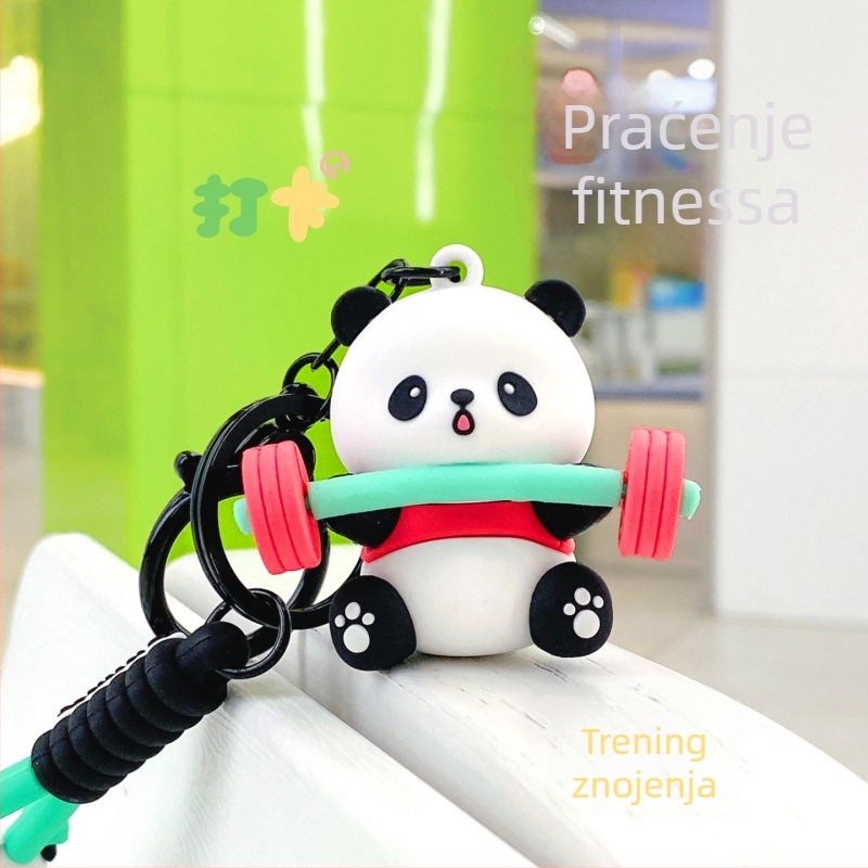 Novogodišnji Panda privjesak, modernog umjetničkog stila, materijal: ljepilo, individualno pakiran dar