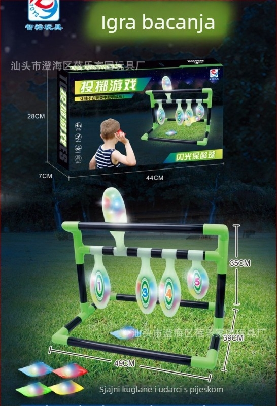 Dječja sklopiva luka i strijela igračka s ciljevima s vakuum čašicama, plastična, bez električne energije, za djecu 4–6 godina