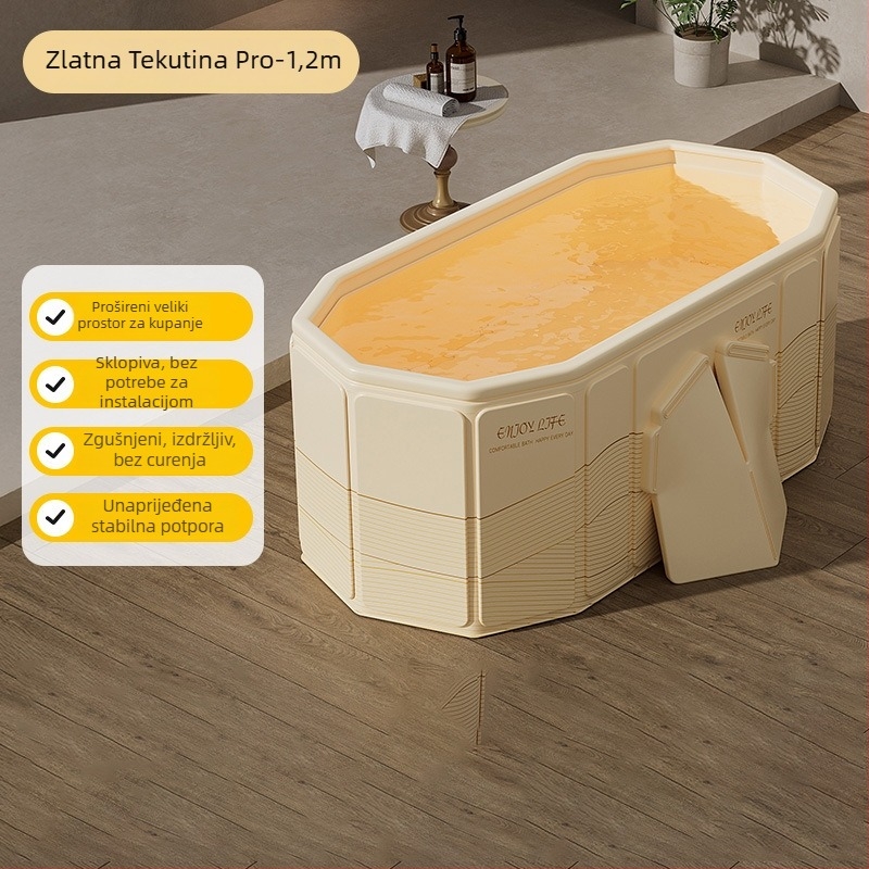 Sklopiva PVC kada za odrasle – izolirana, ojačana, brzo otvaranje za kupanje