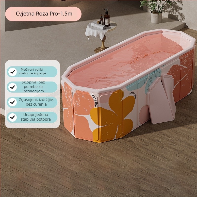 Sklopiva PVC kada za odrasle – izolirana, ojačana, brzo otvaranje za kupanje