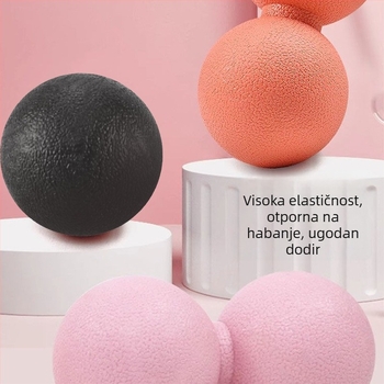 Joga fascija lopta (kikiriki lopta) za masažu stopala i mišića; materijal: TPE; težina: 100 g; ne naduvava; kategorija: joga lopta