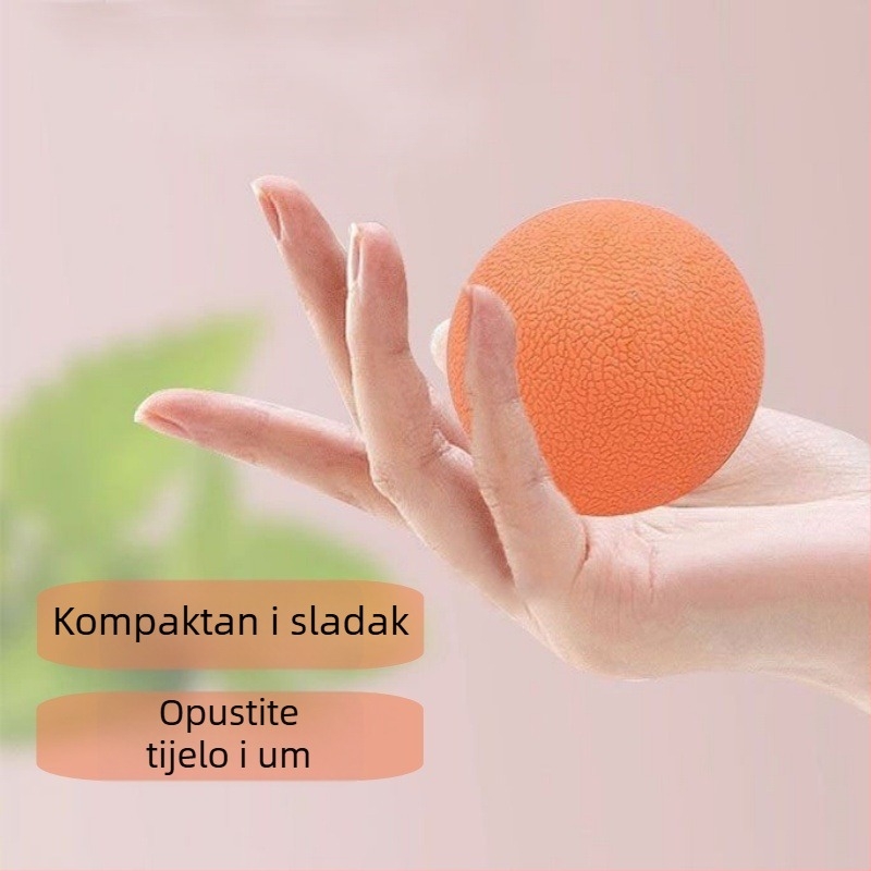Joga fascija lopta (kikiriki lopta) za masažu stopala i mišića; materijal: TPE; težina: 100 g; ne naduvava; kategorija: joga lopta