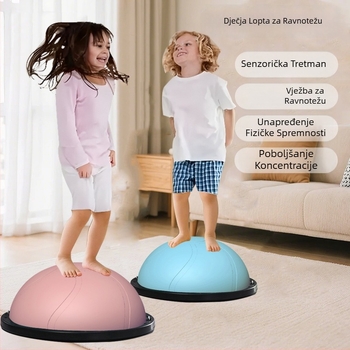 Wave Speed Ball za djecu – polukružna lopta za ravnotežu za senzorički trening, napuhljiva PVC, 4,5–6 kg