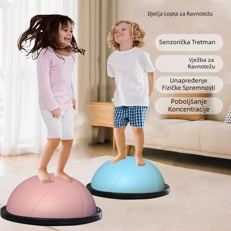 Wave Speed Ball za djecu – polukružna lopta za ravnotežu za senzorički trening, napuhljiva PVC, 4,5–6 kg