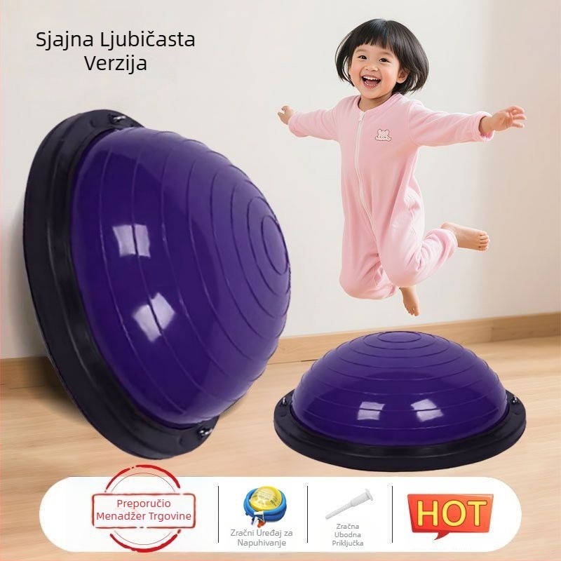 Wave Speed Ball za djecu – polukružna lopta za ravnotežu za senzorički trening, napuhljiva PVC, 4,5–6 kg