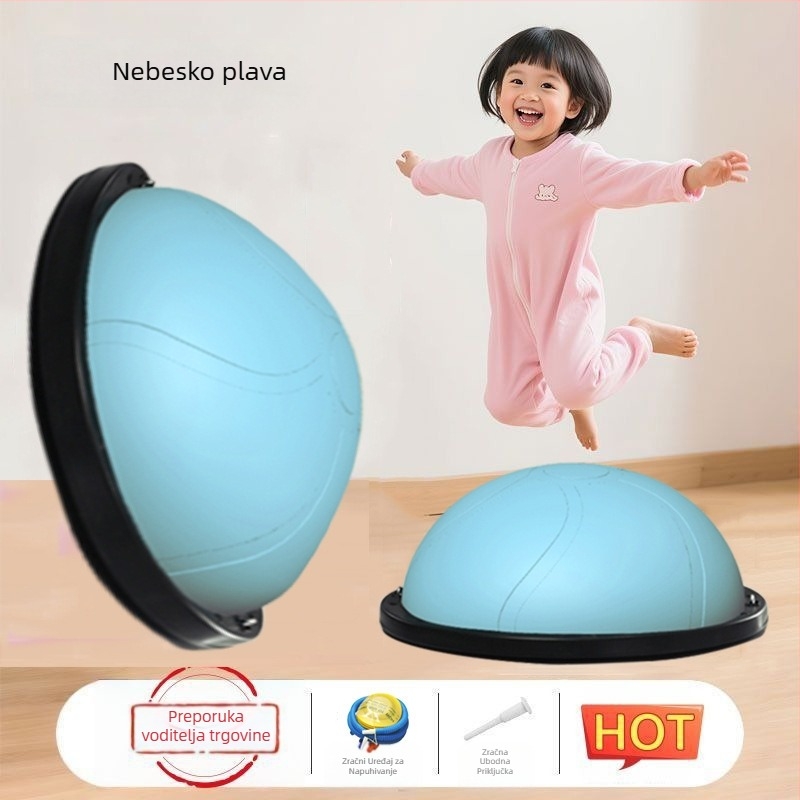 Wave Speed Ball za djecu – polukružna lopta za ravnotežu za senzorički trening, napuhljiva PVC, 4,5–6 kg
