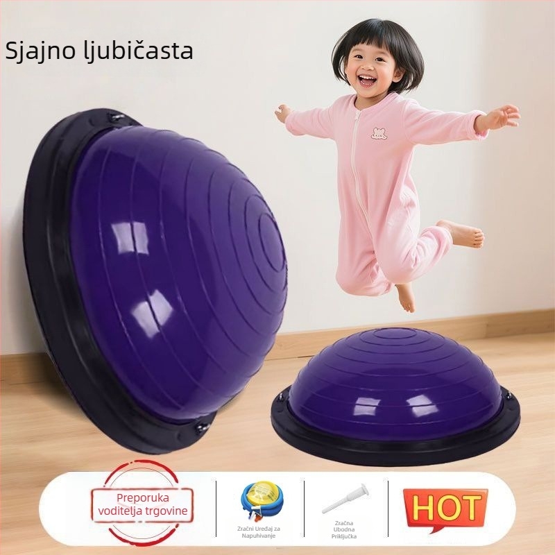 Wave Speed Ball za djecu – polukružna lopta za ravnotežu za senzorički trening, napuhljiva PVC, 4,5–6 kg