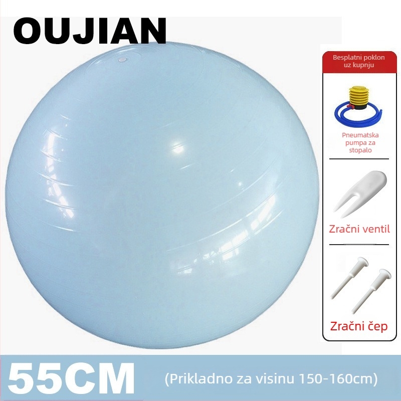 Joga lopta PVC, napuhljiva, 900 g, namijenjena prenatalnom fitnessu i senzornom treningu djece