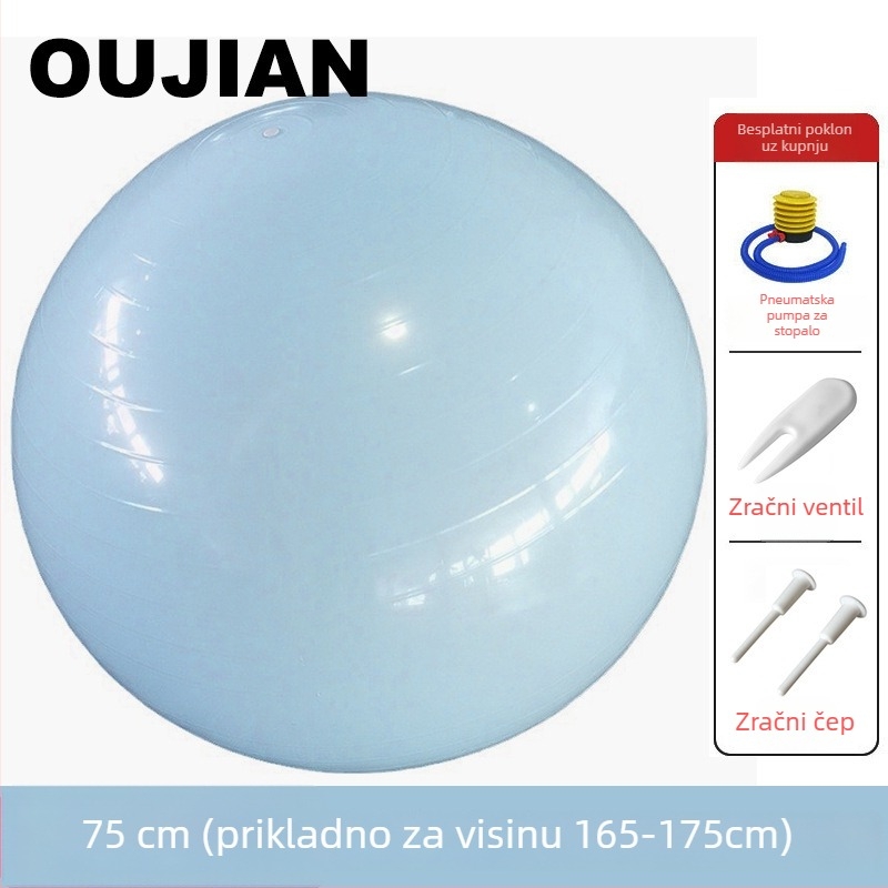 Joga lopta PVC, napuhljiva, 900 g, namijenjena prenatalnom fitnessu i senzornom treningu djece