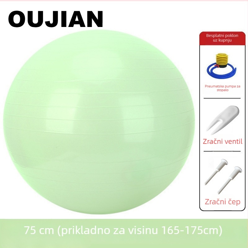 Joga lopta PVC, napuhljiva, 900 g, namijenjena prenatalnom fitnessu i senzornom treningu djece