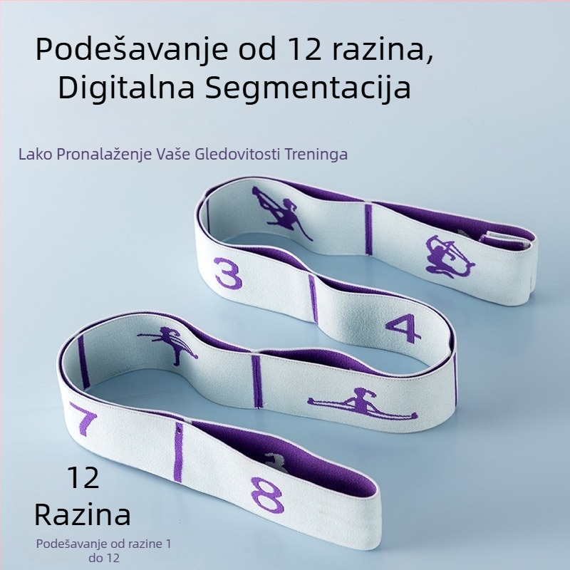 Traka otpora za izgradnju mišića — materijal: gumena pređa + poliester vlakno; opcije: 8-grid, 10-grid, 12-grid; univerzalna uporaba