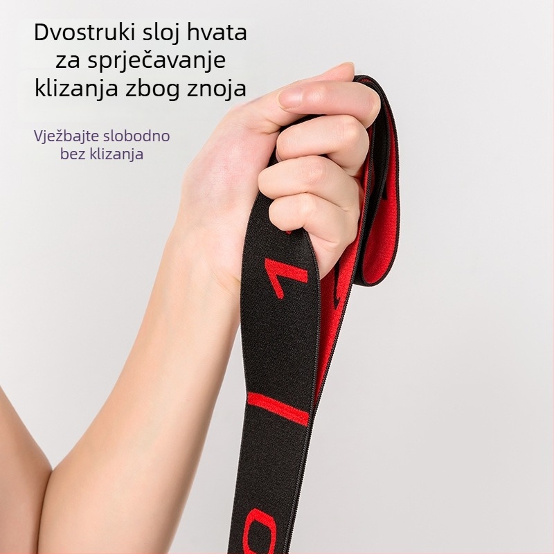Traka otpora za izgradnju mišića — materijal: gumena pređa + poliester vlakno; opcije: 8-grid, 10-grid, 12-grid; univerzalna uporaba