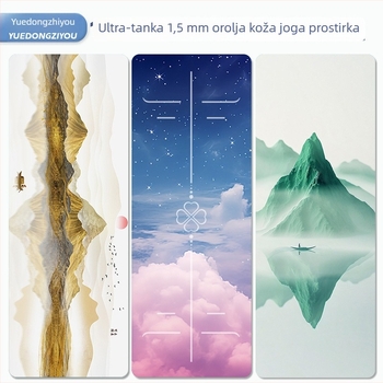 Joga ručnik i sklopivi joga mat (Materijal: semiš + prirodni kaučuk; Debljina: 1.5 mm; Težina: 1.3 kg)