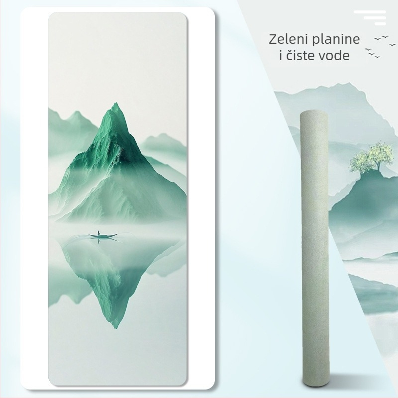 Joga ručnik i sklopivi joga mat (Materijal: semiš + prirodni kaučuk; Debljina: 1.5 mm; Težina: 1.3 kg)