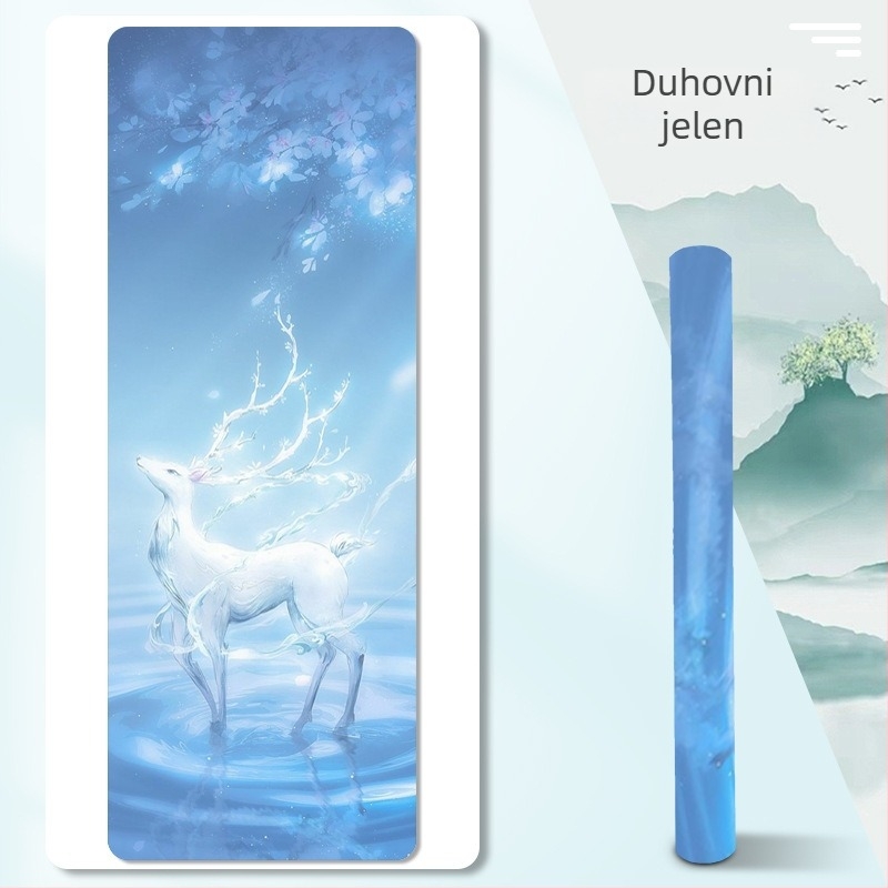 Joga ručnik i sklopivi joga mat (Materijal: semiš + prirodni kaučuk; Debljina: 1.5 mm; Težina: 1.3 kg)