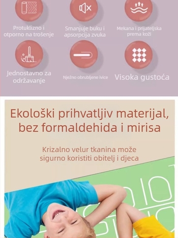 Joga prostirka, smjesa materijala, debljina 12 mm, geometrijski uzorak, za fitness i ljepotu