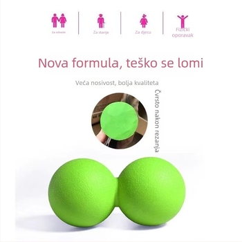 TPE fascia kugla za masažu lumbalne i vratne regije – Ne napuhava se, 120 g (jednostruka) / 260 g (dvostruka) – fitness i masaža za zdravlje