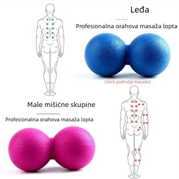 TPE fascia kugla za masažu lumbalne i vratne regije – Ne napuhava se, 120 g (jednostruka) / 260 g (dvostruka) – fitness i masaža za zdravlje