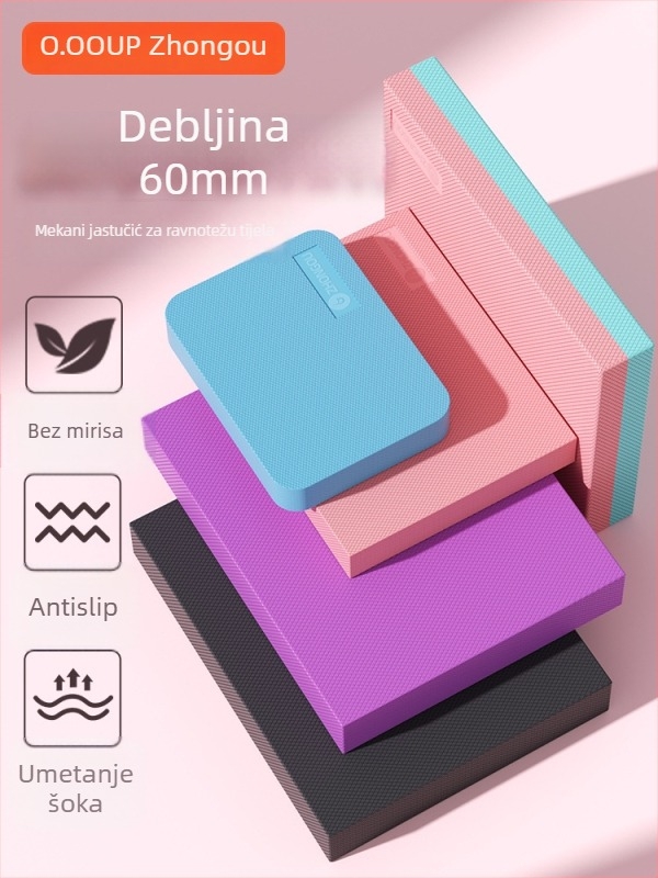 Joga madrac za balans i trening jezgre, materijal: TPE, debljina: 5–6 cm, težina: 0,15–0,45 kg, jednofarbni dizajn