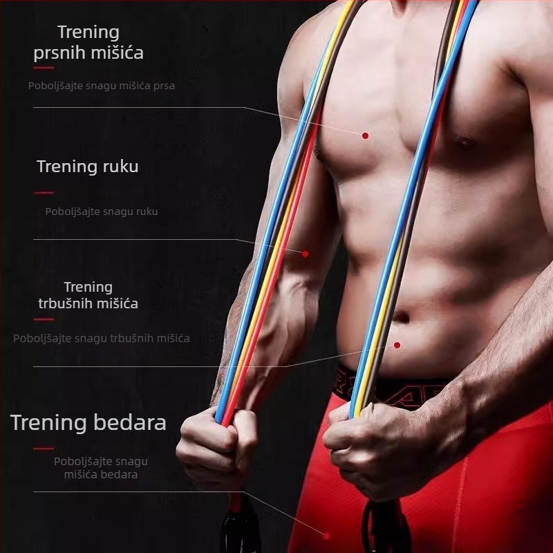 Jiupu Napinjuće Uže – Kućna fitness oprema za trening prsiju, pogodna za djecu, tinejdžere i odrasle, fitness i ljepota