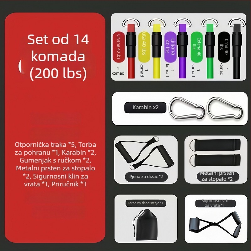 Jiupu Napinjuće Uže – Kućna fitness oprema za trening prsiju, pogodna za djecu, tinejdžere i odrasle, fitness i ljepota