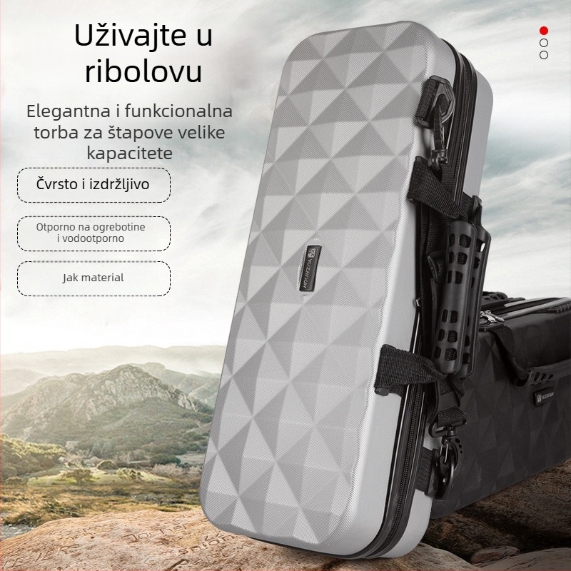 ABS tvrda vodootporna torba za štapove za morski ribolov, izrađena od ABS, za štapove, role i linije