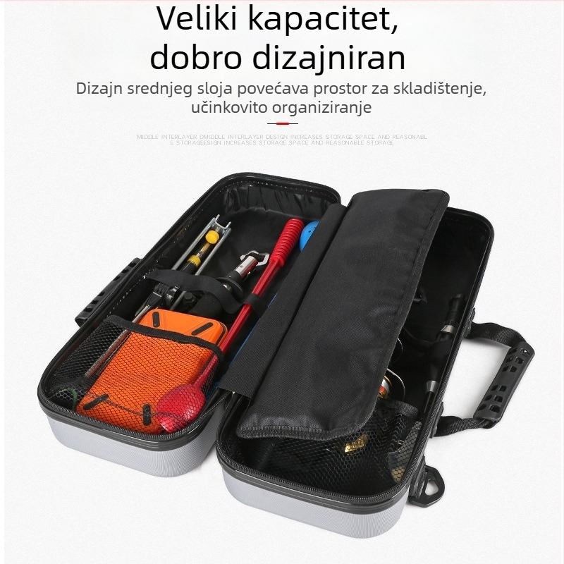 ABS tvrda vodootporna torba za štapove za morski ribolov, izrađena od ABS, za štapove, role i linije