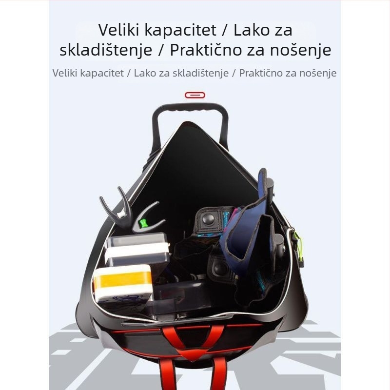 Torba za ribolovne potrepštine, prijenosna i višefunkcionalna, PVC materijal, ne vodootporna