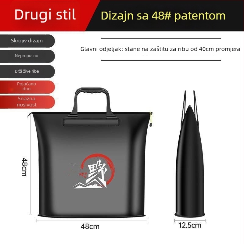 Torba za ribolovne potrepštine, prijenosna i višefunkcionalna, PVC materijal, ne vodootporna