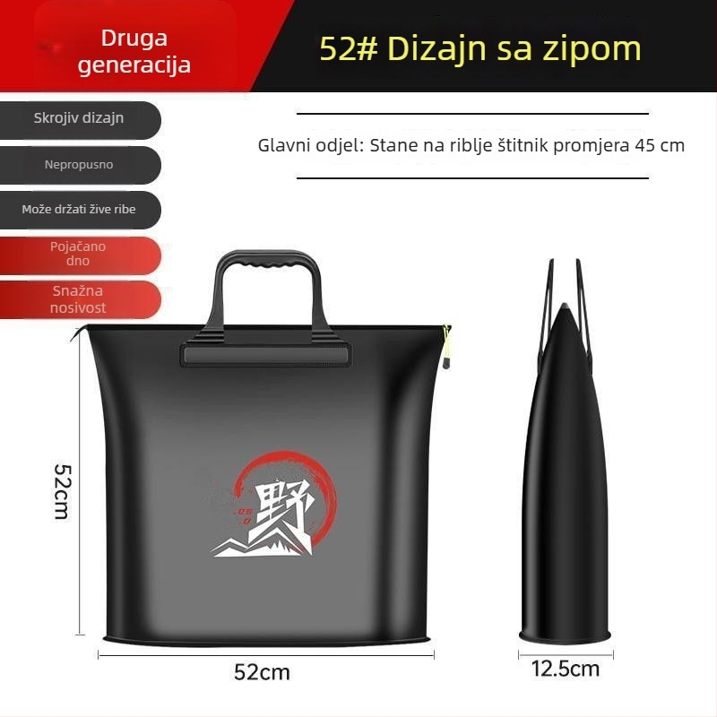 Torba za ribolovne potrepštine, prijenosna i višefunkcionalna, PVC materijal, ne vodootporna