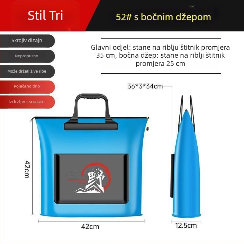 Torba za ribolovne potrepštine, prijenosna i višefunkcionalna, PVC materijal, ne vodootporna