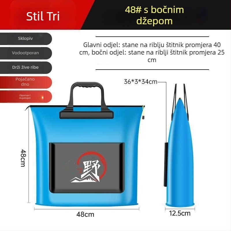 Torba za ribolovne potrepštine, prijenosna i višefunkcionalna, PVC materijal, ne vodootporna
