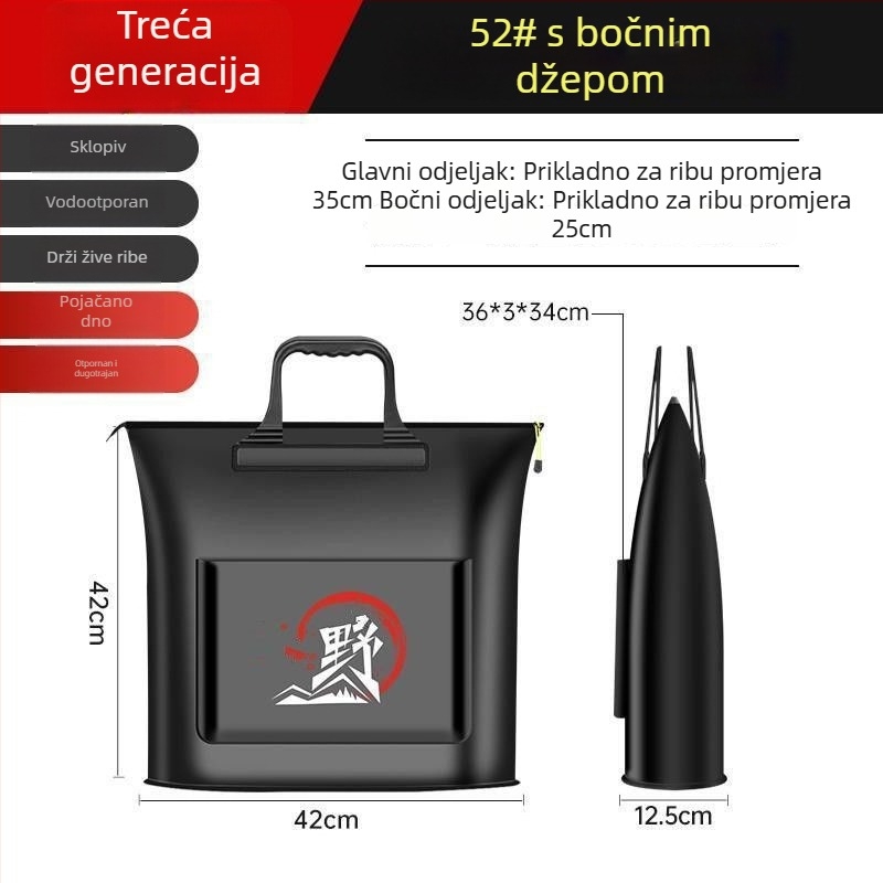 Torba za ribolovne potrepštine, prijenosna i višefunkcionalna, PVC materijal, ne vodootporna