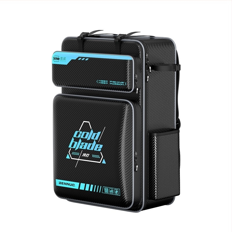 Benno ruksak za ribolov sa sjedalom – vodootporan PVC tvrdi kućište, prostor za ribolovni pribor, nosač za štapove i najlon