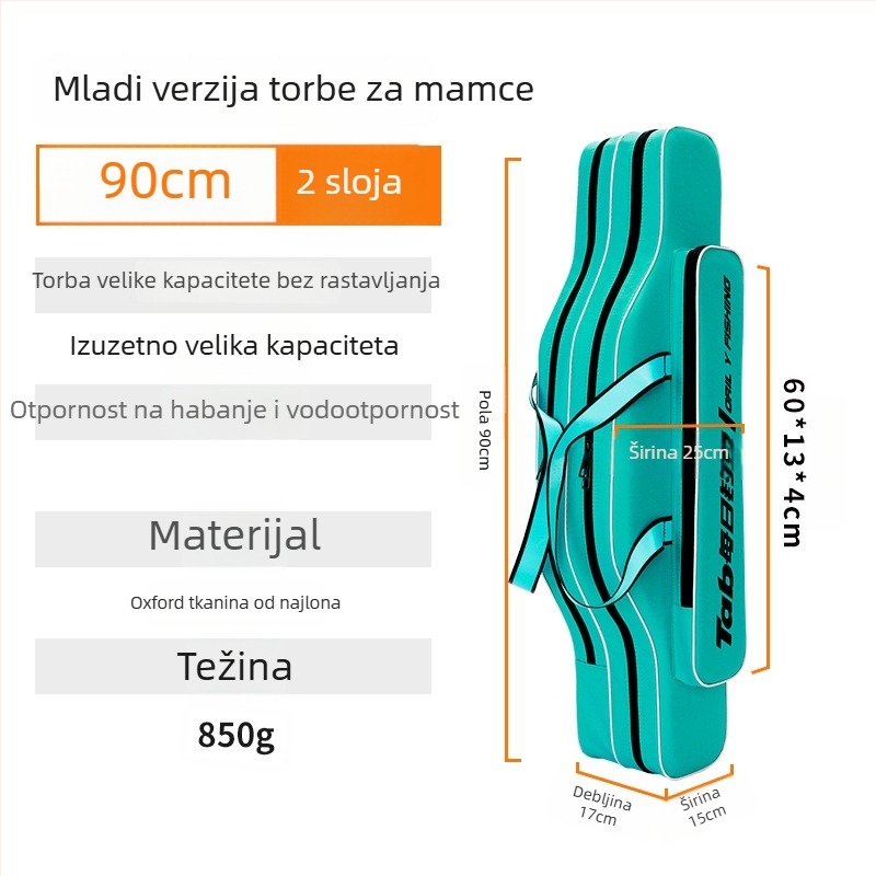 TAB Torba za morski ribolov - Najlon torba, vodootporna, za štap, najlon i navijak