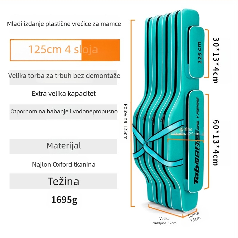 TAB Torba za morski ribolov - Najlon torba, vodootporna, za štap, najlon i navijak