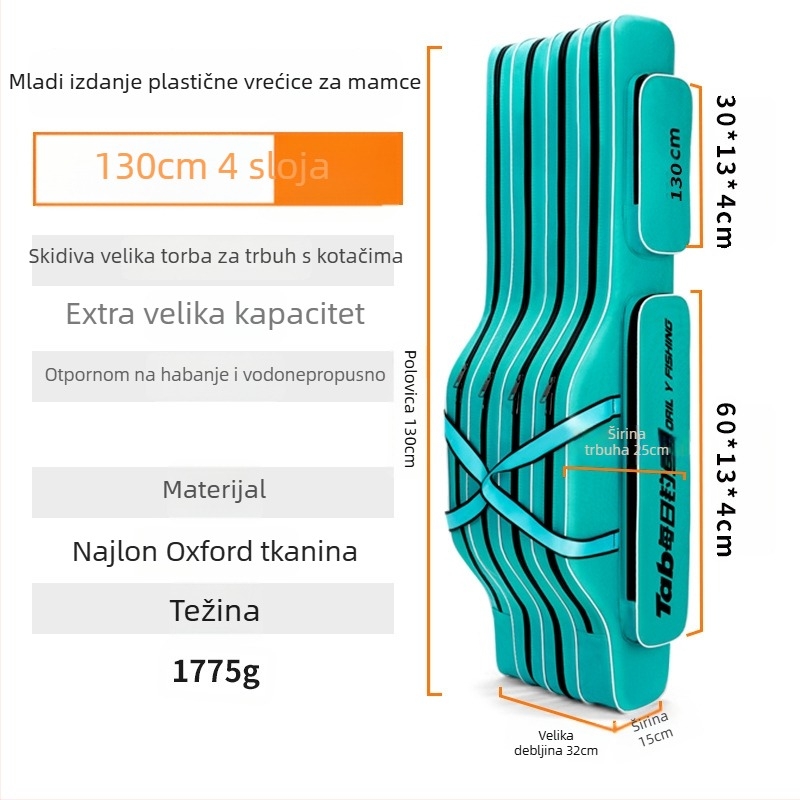 TAB Torba za morski ribolov - Najlon torba, vodootporna, za štap, najlon i navijak