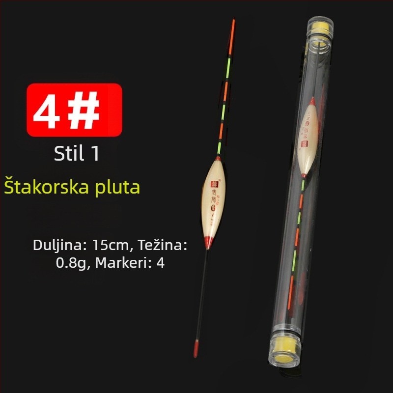 Vertikalni plutac od trske, jajolike forme, visoka osjetljivost, za led i zimsku ribolov