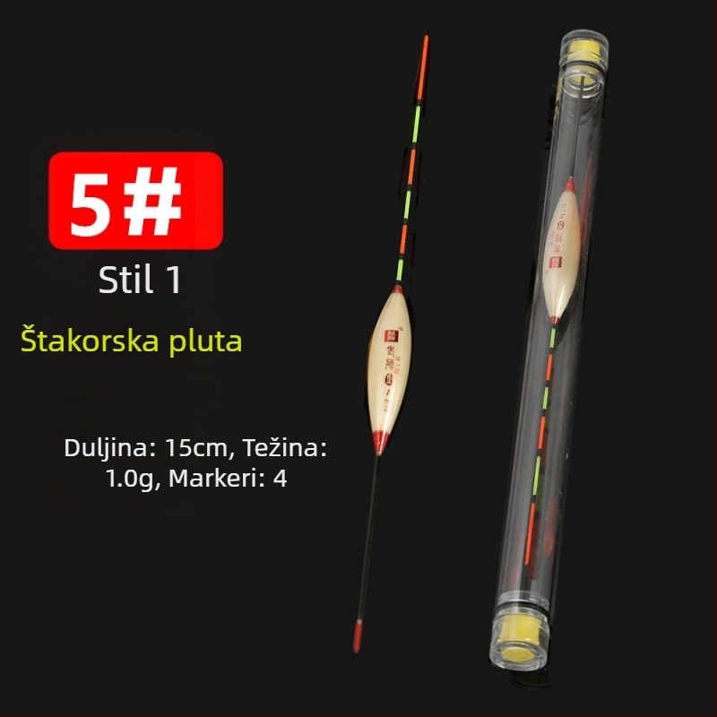 Vertikalni plutac od trske, jajolike forme, visoka osjetljivost, za led i zimsku ribolov