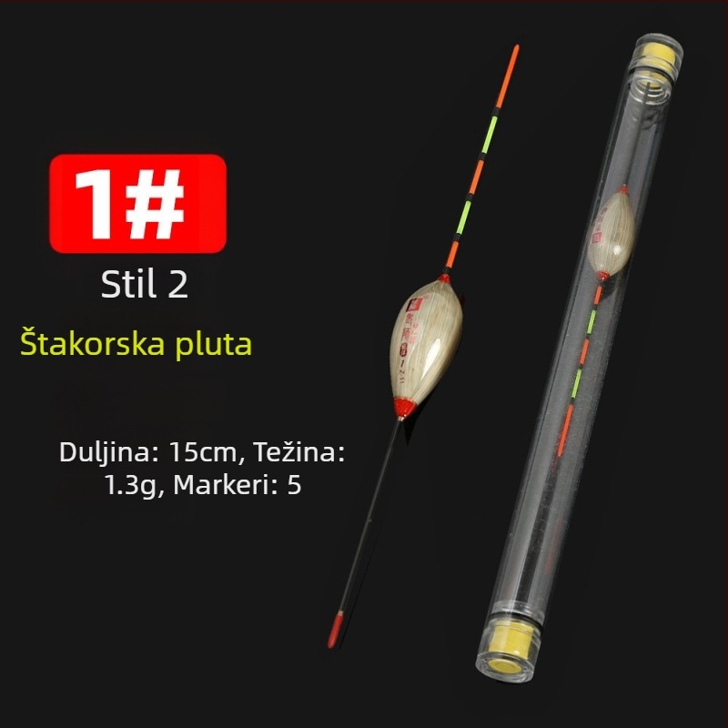 Vertikalni plutac od trske, jajolike forme, visoka osjetljivost, za led i zimsku ribolov