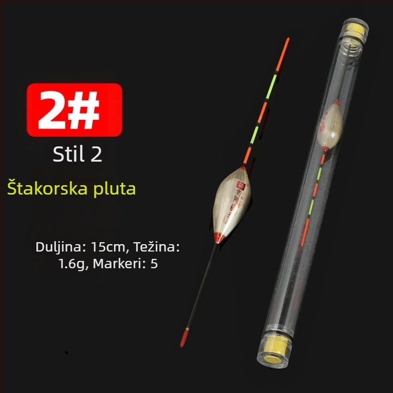 Vertikalni plutac od trske, jajolike forme, visoka osjetljivost, za led i zimsku ribolov