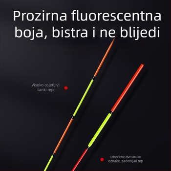 Poplavak za ribolov od trske, oljušten, visoka osjetljivost, debeli upečatljivi rep, drift plovak za divlji ribolov