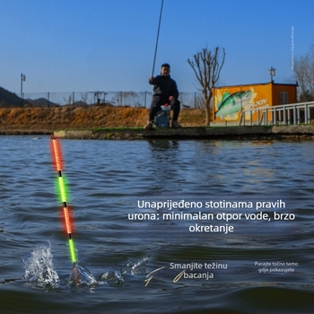 Elektronički ribolovni plovak s dnevno-noćnom dvostrukom uporabom (indikator ugriza mijenja boju) (Handing • plastika • vertikalni drift • ribolovni plovci i buoyovi)